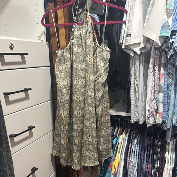 Green Halter Mini Sundress for Cocktail Nights - Picture 1 of 1